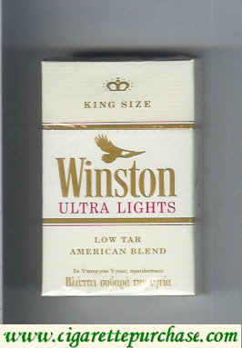Winston Ultra Lights cigarettes hard box
